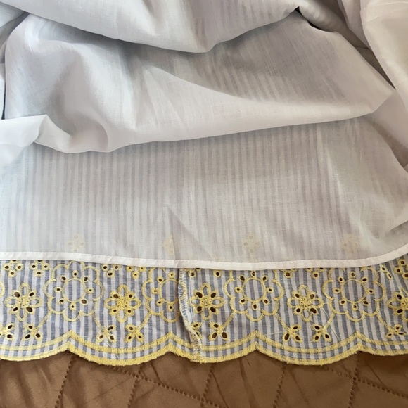 NWT PENELOPE MACK Girls Size 6 Blue & White Striped Dress With Yellow Trim - Picture 11 of 11